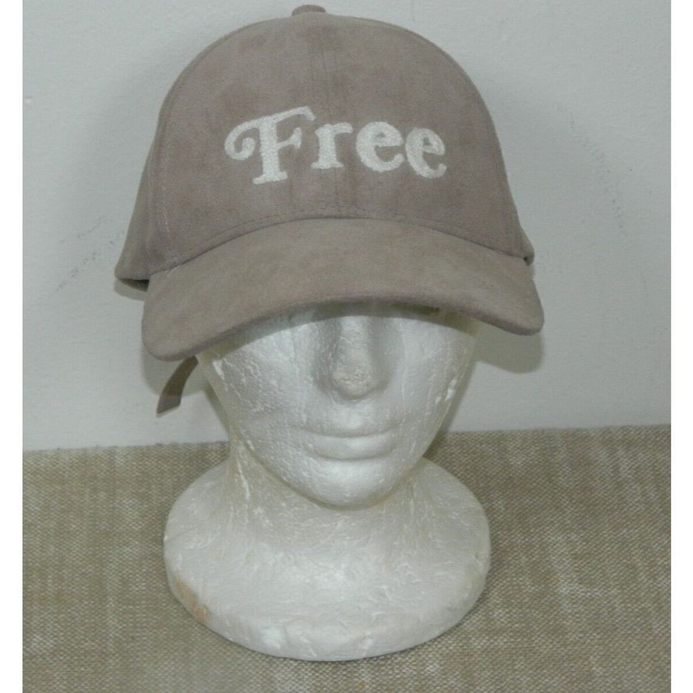 Wilfred‎ Free Baseball Cap One Size Unisex Beige Faux Suede Free Adjustable